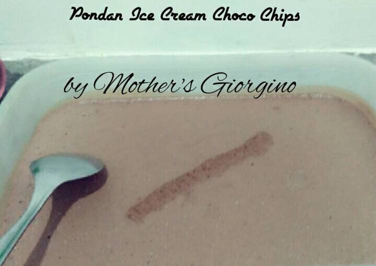 gambar untuk resep Pondan Ice Cream Choco Chips by Mother's Giorgino