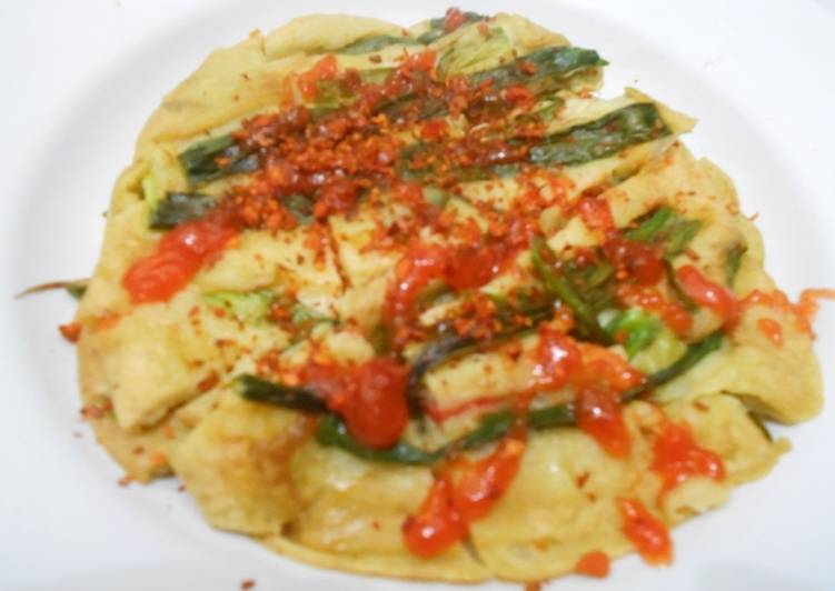 cara membuat Pajeon Pedas - Pancake Sayur Korea