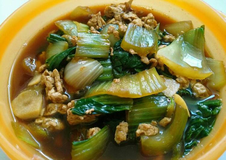 resep lengkap untuk Pokcoy tumis telur(u balita)