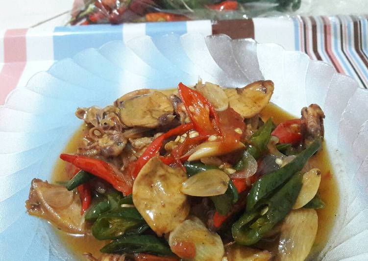 Resep Cumi Asin Cabe Ijo Saos Tiram Kiriman dari R. Bagusdiani