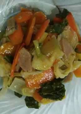 Tumis wortel, kol, sawi