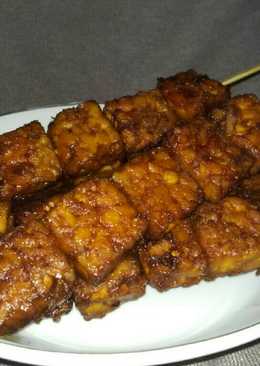 Sate tempe bacem pedas manis