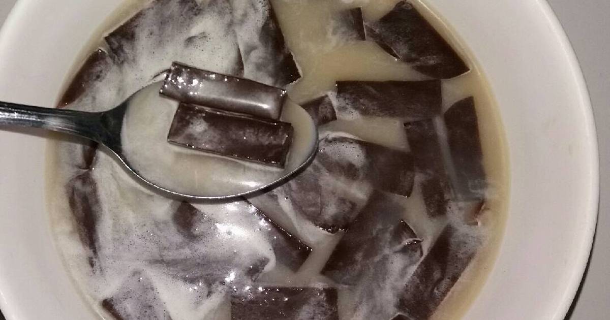 Resep Grass Jelly Milk Tea