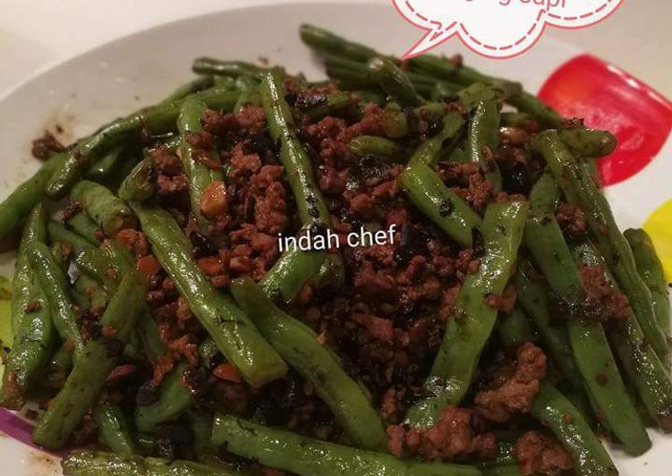 Resep Daging sapi cincang taousi cah buncis Karya indah suwarni