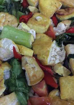 Tumis sayur tahu dan sawi