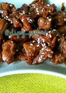 Tumis Daging Tabur Wijen