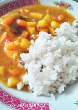 Nasi kari ayam ala ala