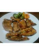 Grilled salmon with teriyaki sauce