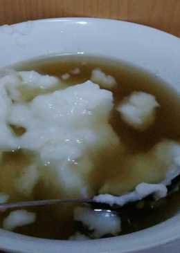 Bubur sumsum saos gula merah