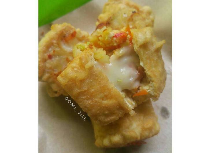 resep lengkap untuk Tahu Jeletot Mozzarella