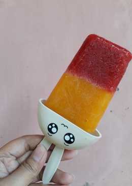 Mango Strawberry Popsicle
