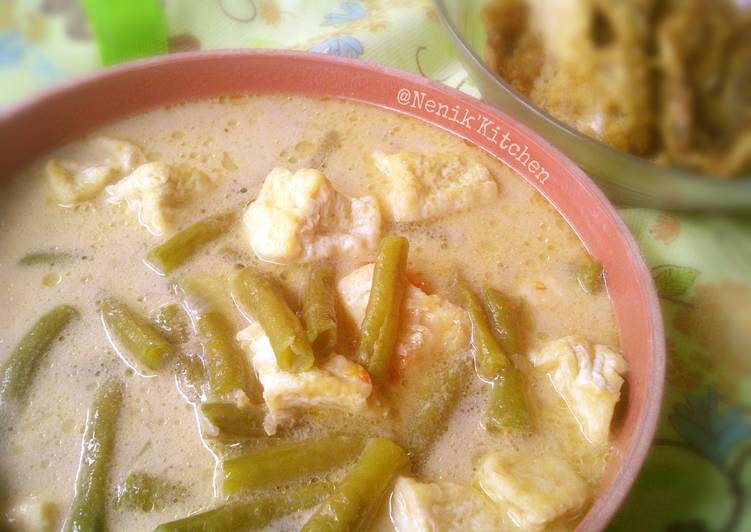 resep lengkap untuk Sayur Lodeh Variasi (Tahu Kacang panjang)