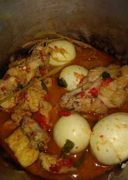 Ayam,telor,tahu bumbu kemiri