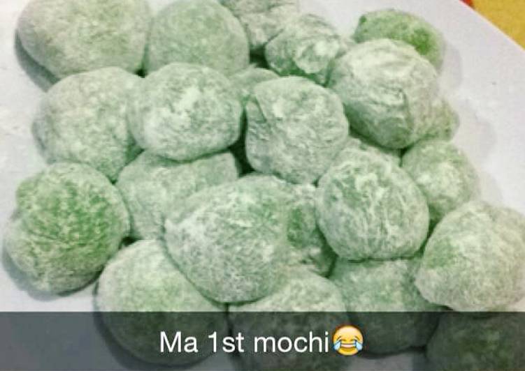 Resep Mochi pandan isi kacang By Ulva Ismawati