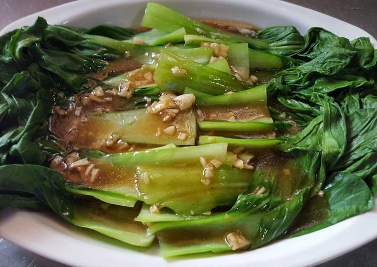 resep masakan Cah Kailan/bakchoy saos tiram bawang putih
