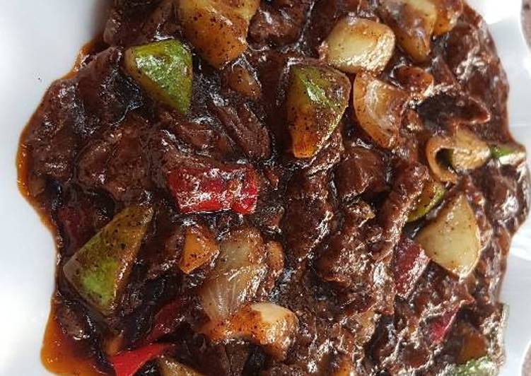 resep Beef black paper