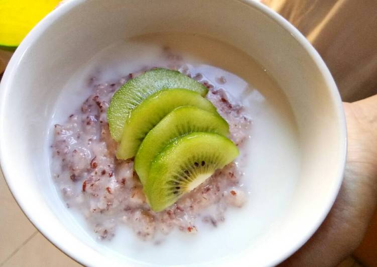 resep lengkap untuk Bubur Susu Beras Merah