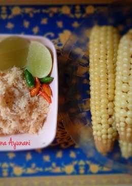 Jagung Rebus dengan Rica Kelapa