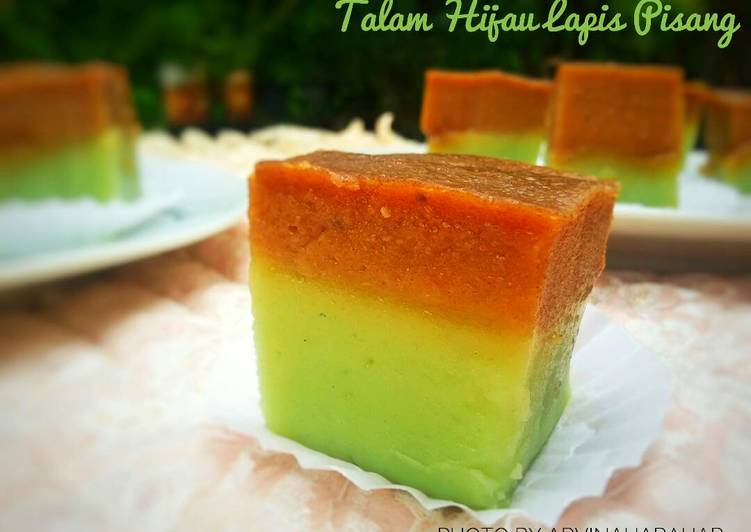 resep makanan Talam Hijau Lapis Pisang