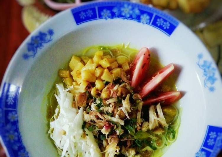 resep makanan Soto Ayam Kuah Kuning