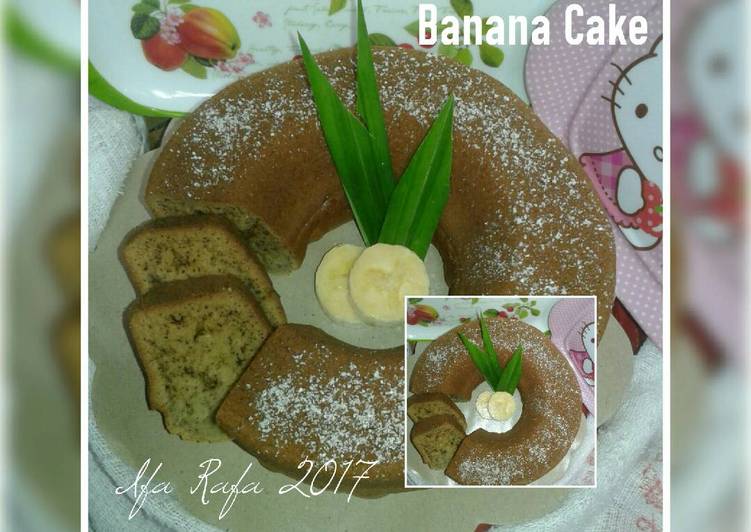 cara membuat Banana Cake (All in 1 Methode)