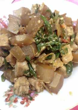 Kikil tempe kecap cabe ijo