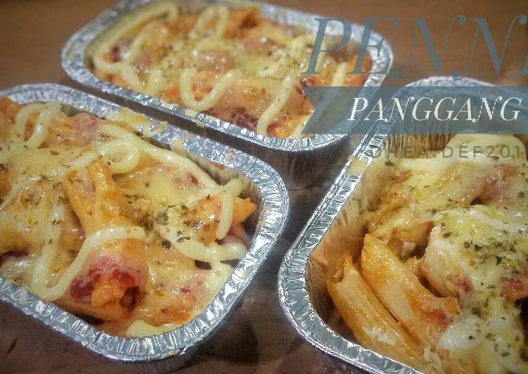 cara membuat Penne panggang / macaroni panggang