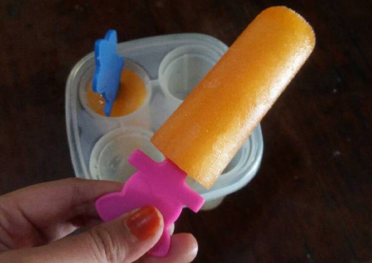 resep makanan Popsicle Jeruk (cara asik makan jeruk)