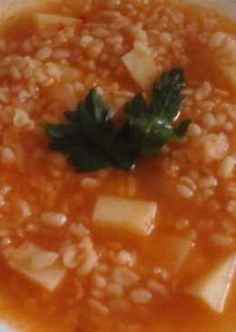 Sup kentang dan couscous (patatesli bulgur Ã§orbasÄ±)