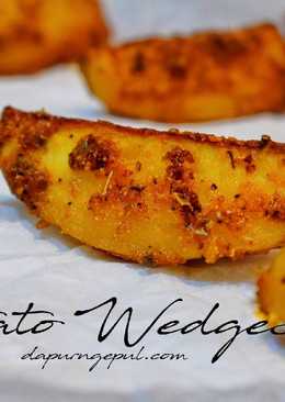 Garlic Parmesan Potato Wedges (dengan tips agar bisa crunchy)