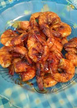 Udang bakar mentega pedas manis