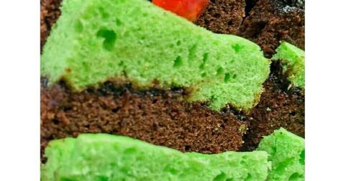  Resep  Brownies  coklat pandan with ketan item oleh 