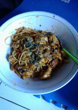 Seblak spagety tulang lada hitam