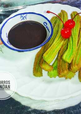 Churros Pandan Saus Coklat