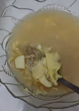 MPASI 1th Sup tofu telur enoki