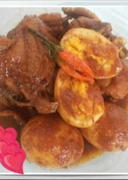 Ayam feat telur bumbu kecap