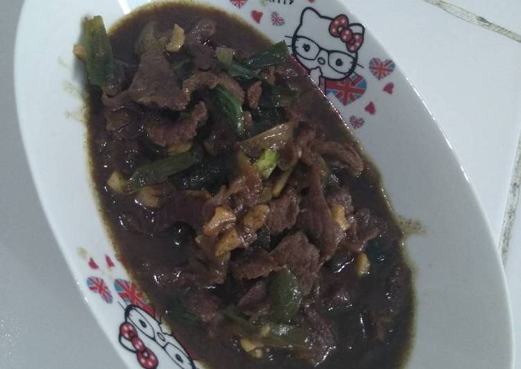 Resep Sapi lada hitam ala Nita Chan