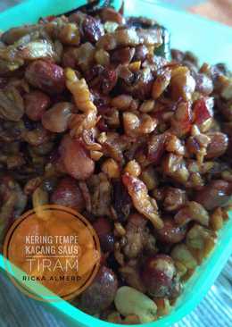 Kering Tempe kacang saus tiram (step by step)