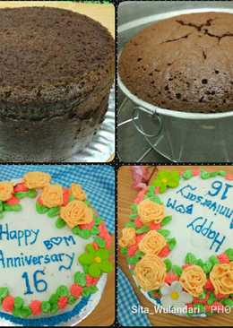 Sponge Cake Chocolate (Bentuk Kue Tart)