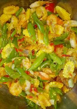 Tumis udang&sayur pedas