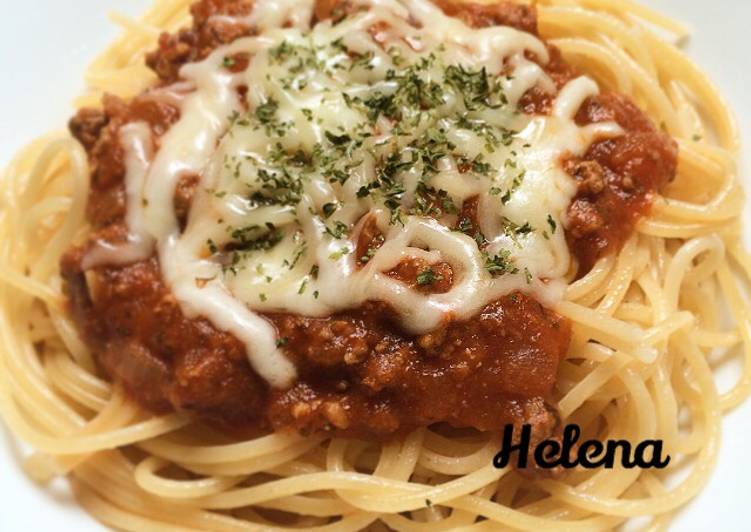 bahan dan cara membuat Spaghetti Bolognese / Saus Bolognese Homemade