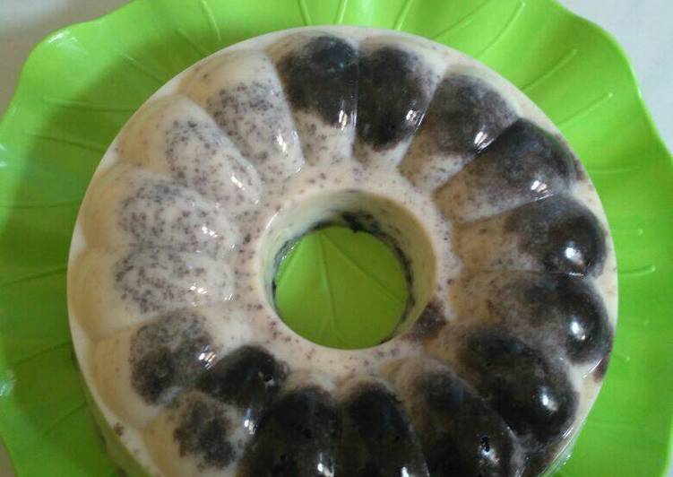 resep makanan Puding susu oreo