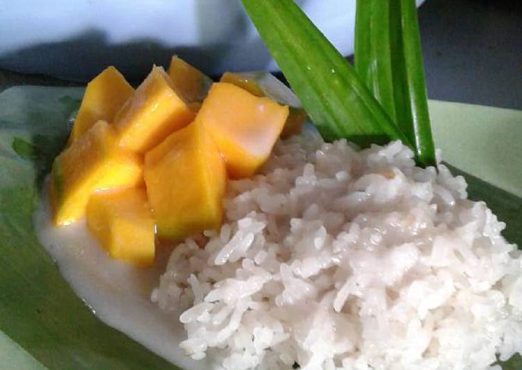 resep masakan Mango sticky rice a.k.a ketan mangga... ??