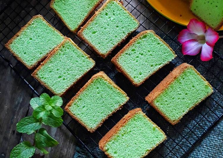 resep lengkap untuk Chiffon Pandan Tepung Beras #pr_olahantepungberas