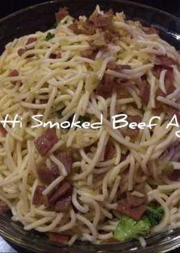 Spaghetti Smoked Beef Aglio Olio