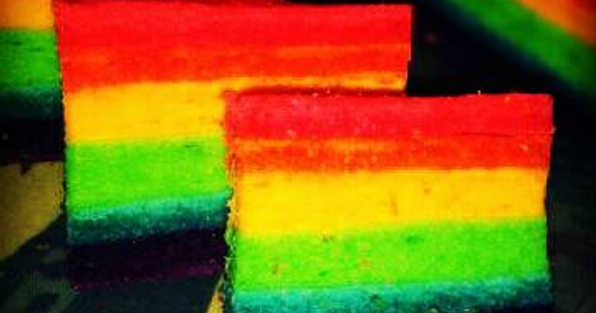 Resep Rainbow cake lembut