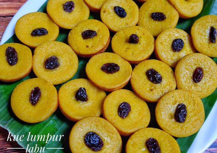 cara membuat Kue lumpur labu kuning