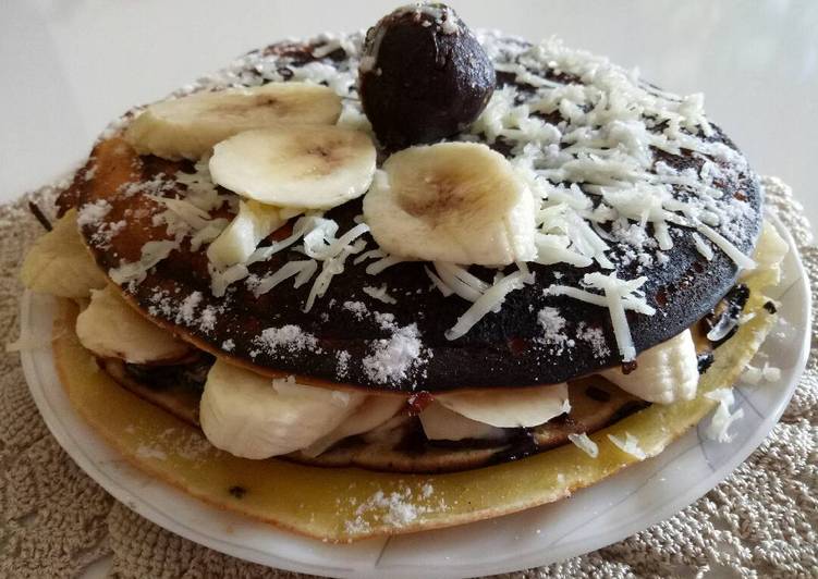 cara membuat Pancake Pisang Mozarella (sederhana)