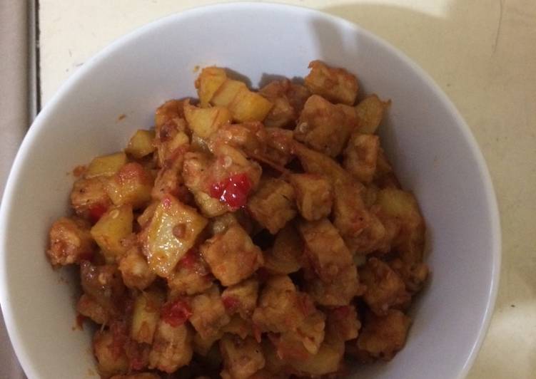 Resep Sambel goreng tomat tempe kentang Kiriman dari Indah Diniar