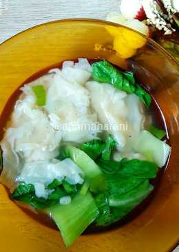 Wonton soup simpel dan enak (pangsit rebus)